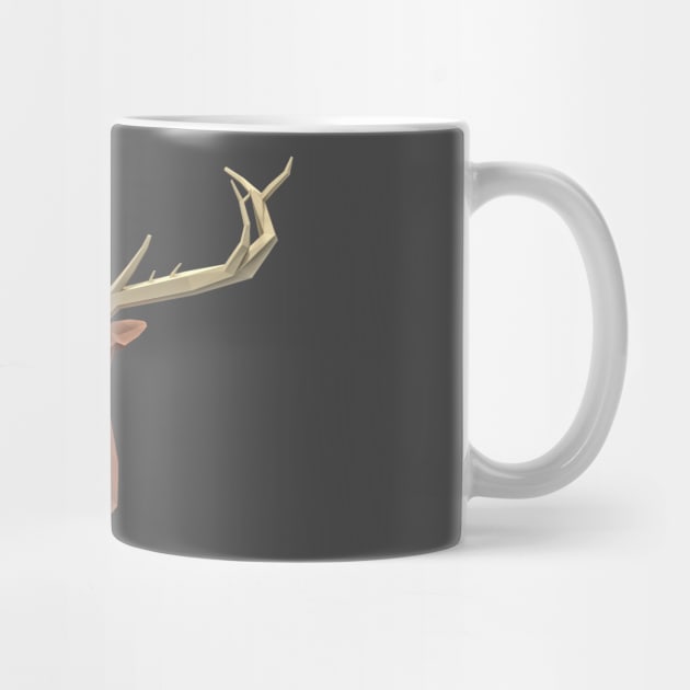 Abstract low poly elk head by Blackvz